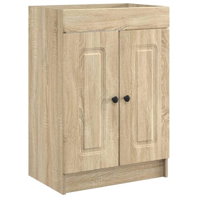 vidaXL - Badkamer - onder - Wastafel - Kast - Sonoma - Eiken - 56 - x - 37,5 - x - 81 - cm