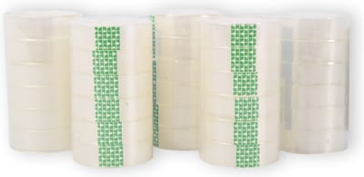 Plakbandrollen set van 30 Doorzichtige - 12mmx10m elk - Plastic - Transparant - Verpakkingstape - 5 Sets Bureauaccessoires – Essentieel Kantoorartikelen