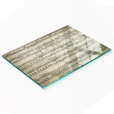 Duurzame en stijlvolle snijplank van gehard glas met reliëfpatroon, 80x52 cm