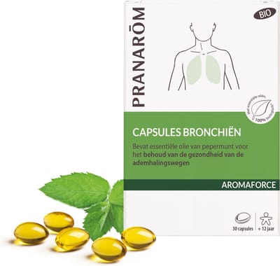 Pranarom - Bronchiale capsules met etherische oliën - Bio - 30 capsules