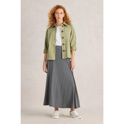 White Stuff Eden Denim Jacket Light Green Maat: 18 REGULAR | Lichte Jassen Outlet | Dames | Groen