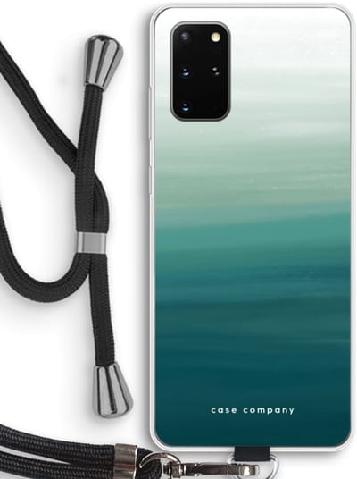 Case Company® - Hoesje met koord geschikt voor Samsung Galaxy S20 Plus hoesje met Koord - Ocean - Telefoonhoesje met Zwart Koord - Bescherming aan alle Kanten en Over de Schermrand