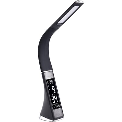 Lampe de bureau LED multifonctionnelle, lampe de Table pour le soin des yeux, lampe de bureau d'étude réglable avec calendrier noir