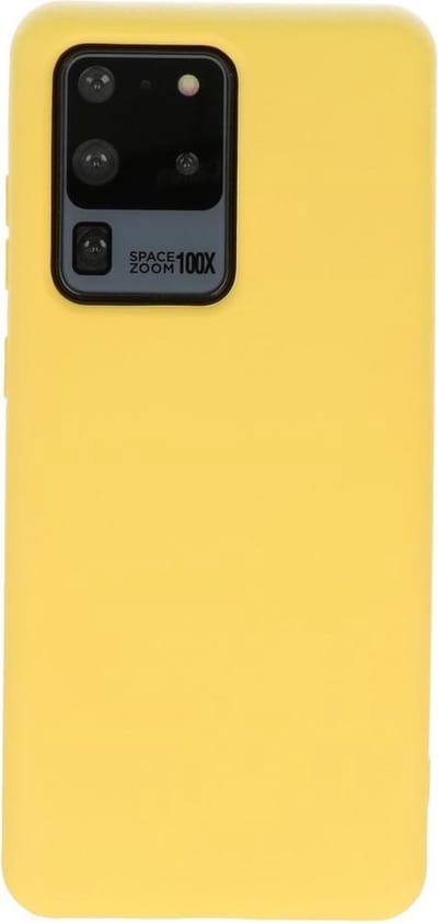 Hoesje Geschikt voor Samsung Galaxy S20 Ultra - Backcover Telefoonhoesje - Geel