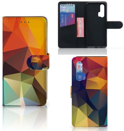 Honor 20 Pro Book Case Polygon Color