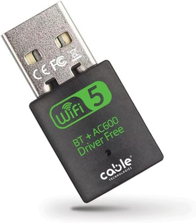 Wifi USB Adapter Dual Band 600Mbps met Bluetooth 5.0 voor PC en Laptop