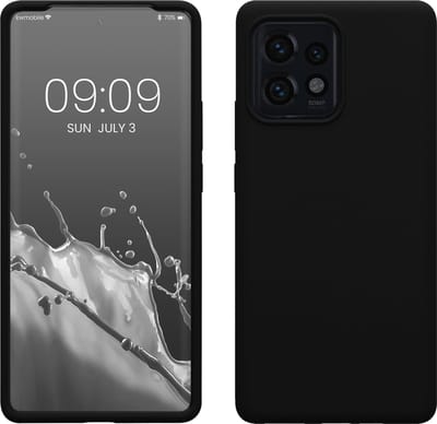 kwmobile telefoonhoesje geschikt voor Motorola Edge 40 Pro / Edge+ (2023) - Hoesje met siliconen coating - Smartphone case in zwart