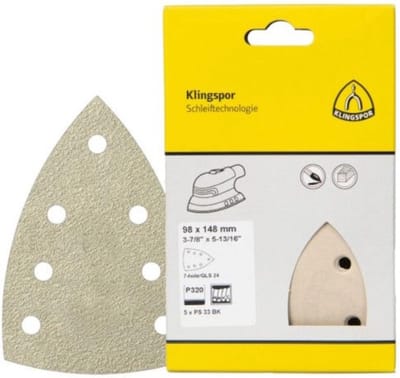 klingspor PS 33 CK Kleinverpakking Schuurpapier k60, met klittenband voor verf, lak, KLEIN-Spachtelmasse, hout