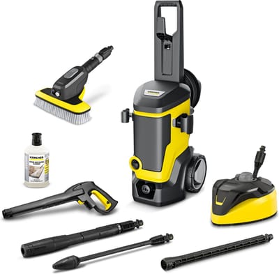 Kärcher Hogedrukreiniger | K 7 Premium Home Modular Surface - Haspel - Oppervlaktereiniger T 7 Plus - WB 7 Plus 3-in-1 wasborstel - Reinigingsmiddel 1 L - 180 bar - Wateropbrengst 600 l/u