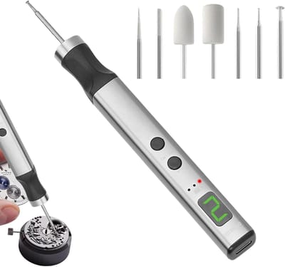 Graveerpen - Draadloos gereedschap - Persoonlijk maken - Variabele snelheid - Compact design - Zilverkleurig
