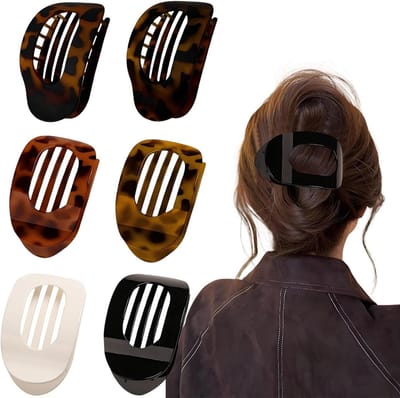Leopard Claw Clips Set van 6 voor Dames, Matte Haarspelden voor Sterke Grip, Ideaal voor Dikkig en Dun Haar, Perfect voor Reizen en Dagelijks Gebruik