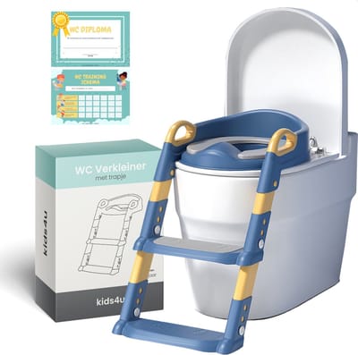 Kids4u® - WC Verkleiner met Trapje - Potje Peuter - WC Verkleiner opvouwbaar - Met Beloningssysteem
