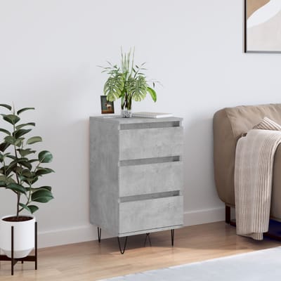 vidaXL - Dressoir - 40x35x70 - cm - bewerkt - hout - betongrijs