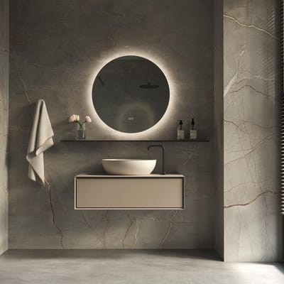 HIPP Design Phantom Ronde LED spiegel - 100 cm - Directe en Indirecte LED Verlichting - Spiegelverwarming - Kleurenwissel - Touch Dimmer