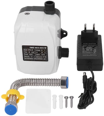Allecto - Waterdruk Verhogen Pomp - Mini Hoge Lift - Compact en Stil - Wit - Waterpomp voor Douche en Tuin - Efficiënte Stroomverdeling - Geschikt ...