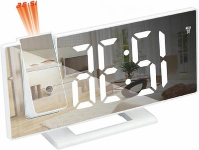 Digitale Projectiewekker - LED Klok - Wakker Worden - Automatische Helderheid - 193 mm Lengte - Zwart