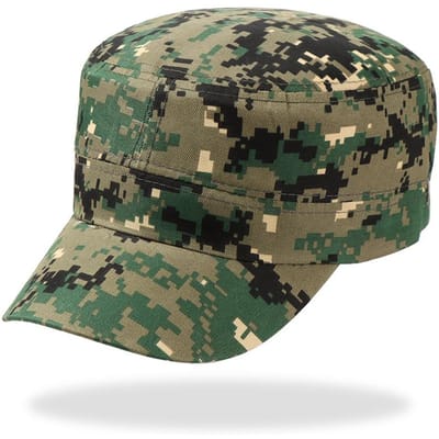 Chapeau Militaire Réglable Hommes Femmes Casquette d'Armée Chapeau de Pêche Casquette de Baseball Casquettes Plates Décontractées Chapeau Respirant d'Extérieur black