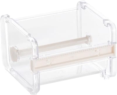 Tape Dispenser Cutter voor Zichtbare Verpakking, Roll Tape Houder en Organizer voor Thuis en Op School (Beige) - Ideaal voor Kantoor, Creatief Gebruik en Hobby's