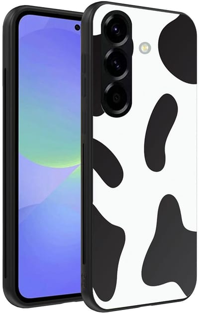 Smartphonica Telefoonhoesje Geschikt voor Samsung Galaxy A36 met Koeienvlekken Opdruk - TPU Backcover Case With Cow Patches Design geschikt voor Samsung Galaxy A36