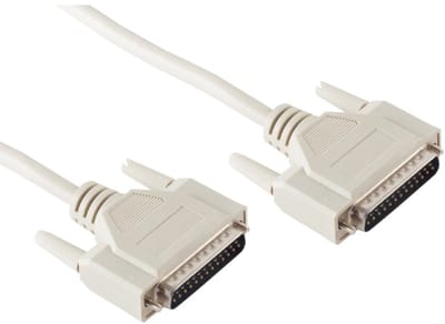 Seriële RS232 kabel 25-pins SUB-D (m) - 25-pins SUB-D (m) / gegoten connectoren - 5 meter