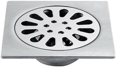 Vierkante RVS Vloerput met Afneembare Zeef - 100x100mm Geschikt voor Douche en Badkamer