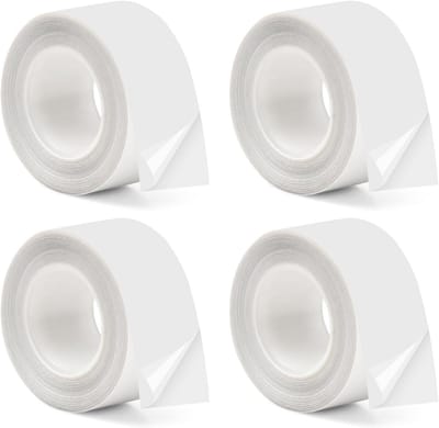 4 Rollen Thermische Etiketten - 16mm x 4m - Transparant en Wit Labelpapier voor Etiketteermachines