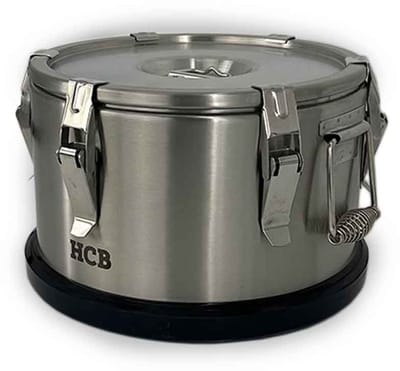 HCB® - Professionele Horeca Geïsoleerde container - draagbaar - 10 liter - RVS / INOX - 36x36x23 cm (DxBxH) - 6 kg - 1367