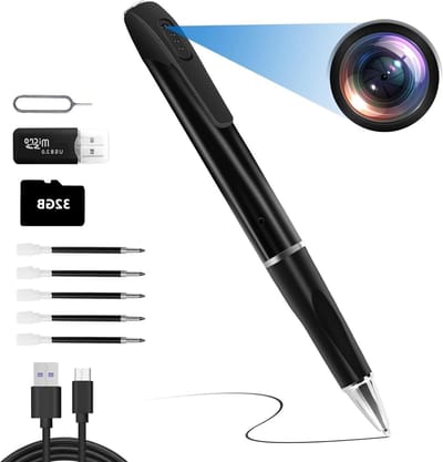 Spy Camera 1080p HD draagbare micro-camera met 32 GB geheugenkaart geen geluid.