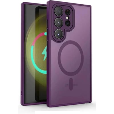 Magnetische Luxe Mat Hoesje Voor Samsung Galaxy S25 S24 S23 S22 Ultra Plus Lens Bescherming Magsafe Draadloos Opladen Schokbestendig Hoes For Galaxy S24 Ultra