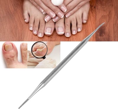 Dailygoods- Nagelvijl Dubbele Kop - Roestvrij Staal - Ingegroeide Nageltrimmer - Pedicure Hulpmiddel - Effectieve Lifting - Voor Gezondheidszorg