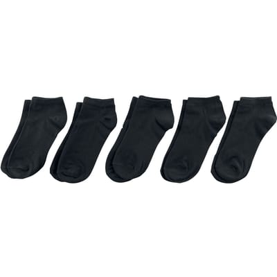 Urban Classics Sokken - No Show Socks 5-Pack - EU35-38 tot EU 47-50 - zwart