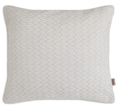 Knit Factory Evita Sierkussen - Vierkant kussen - Kussen woonkamer - Bank kussen - Decoratie kussen - Modern - Beige - 50x50 cm - Kussenhoes inclusief kussenvulling