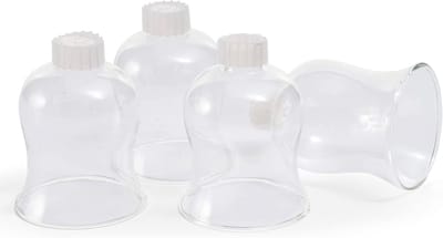 4x waxinelichthouder helder 8 cm glazen opzetstuk voor kandelaar kaarsenhouder glas adventskrans waxinelichthouder stok kaarsenhouder kaarsenstok 6 cm
