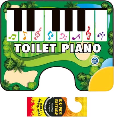 Toilet Pianomat - Muzikale Vloermat - Potje Training - Antislip PVC Materiaal - 60x48 Cm