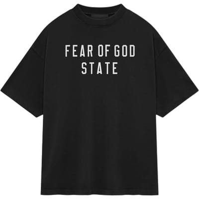 Fear of God Essentials Zware Crewneck T-shirt Zwart Heren Tops 125BT242000F M gray