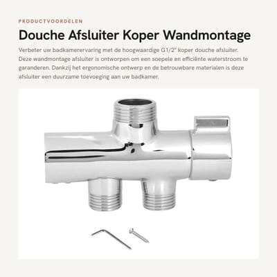 Dailygoods - douchekop met slang - instelbare douchekop - waterbesparende douchekop - douchekop met verschillende standen - wandmontage accessoires