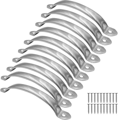 Stainless Steel Deurgrepen en Knoppen Set van 10 Stuks voor Keuken, Kasten, Lades en Badkamer