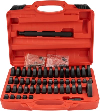 Wiellagergereedschap Set - Lager Tool - Lagers Monteren - 52 Delig - 18-65 mm - Zwart Rood