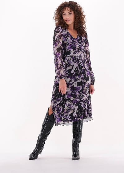 Freebird Malia Ls Dress Jurken Dames - Rok - Jurk - Paars - Maat XS