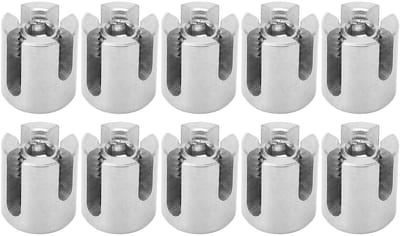 Dailygoods- Kruiskabelklem Hoge Sterkte - Roestvrij Staal 316 - Kabelklemmen - Bevestiging - Eenvoudig te Installeren - Compact Formaat - Kabelklem