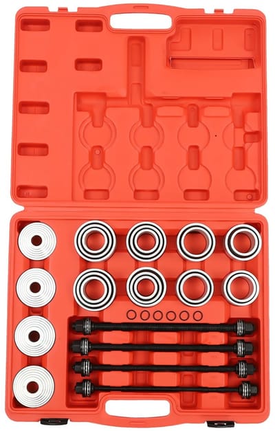 DIMICO - Auto gereedschapset - Lager Pers en Trekset - Draagarm Bussen en Lagers - Gereedschap - Heavy Duty Staal - Opbergkoffer