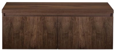 Frozen 3D Badmeubelset 120 cm - Greeplijst in Kleur - Inclusief Wastafelbovenblad Dark Oak