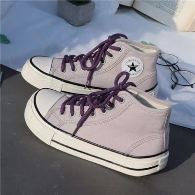 Dames Sportschoenen Dikke zool Canvas Schoenen Dames Casual Schoenen Luxe Patroon Veters Trendy Hardlopen Meisjes Sportschoenen 35 gray