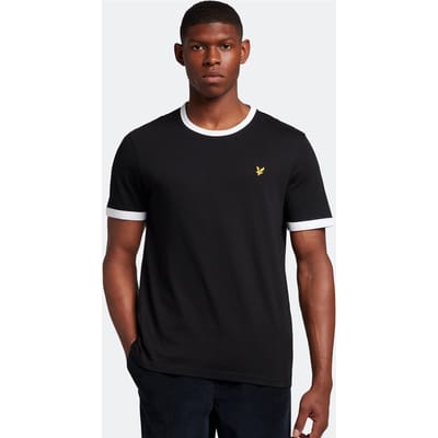 Lyle & Scott ringer-T-shirt in zwart