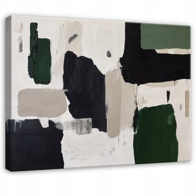 WALLARENA - Schilderij op canvas - 100x70 cm - abstracte structuur art deco - Geschikt voor slaapkamer en woonkamer