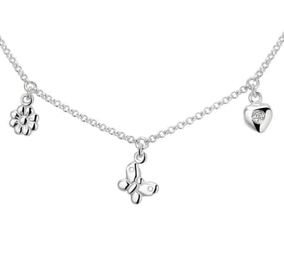 YO&NO - Ketting - Zilver - Jasseron - Bedels - 1,7mm - 38cm - Kinderen - Gerhodineerd - Zilver 925