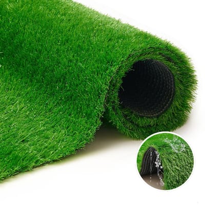 Tapiso Natural Deluxe Grastapijt Kunstgras Groen voor Tuin Balkon Terras Veranda Hoogte 30 mm Maat- 200x400