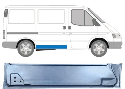 Schuifdeur reparatiepaneel binnen voor Ford Transit 1986-2000 / Rechts