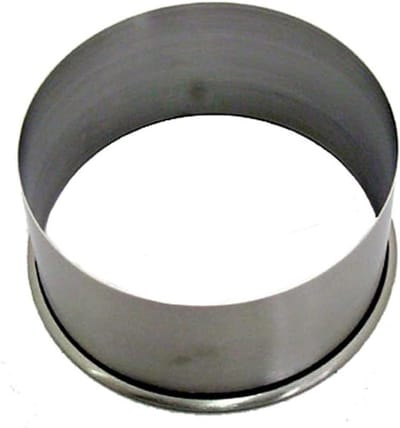 Ronde Snijmatrijs - Bakvorm Ring - Gebak Maken - Hoge Kwaliteit Staal - 10cm Doorsnede - Zilverkleurig