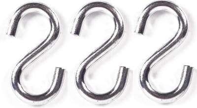 Benson S-haak / ophanghaak - 3x - van metaal - 7.9 mm